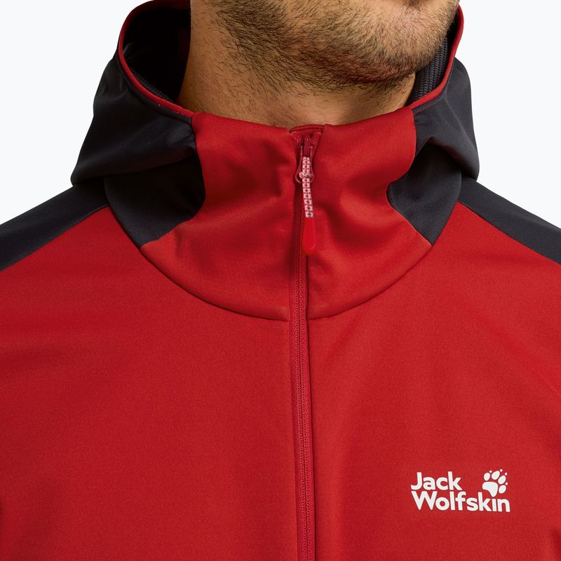 Férfi softshell dzseki Jack Wolfskin Skyvail siren red 4