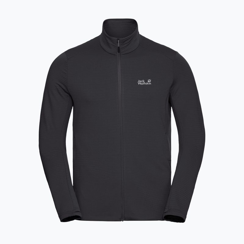 Férfi trekking pulóver  Jack Wolfskin Litestride Full Zip black 7
