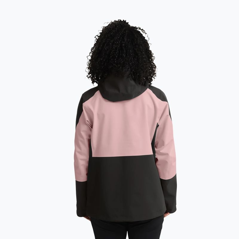 Női esőkabát Jack Wolfskin Rockpaw 3L rosegarden 3