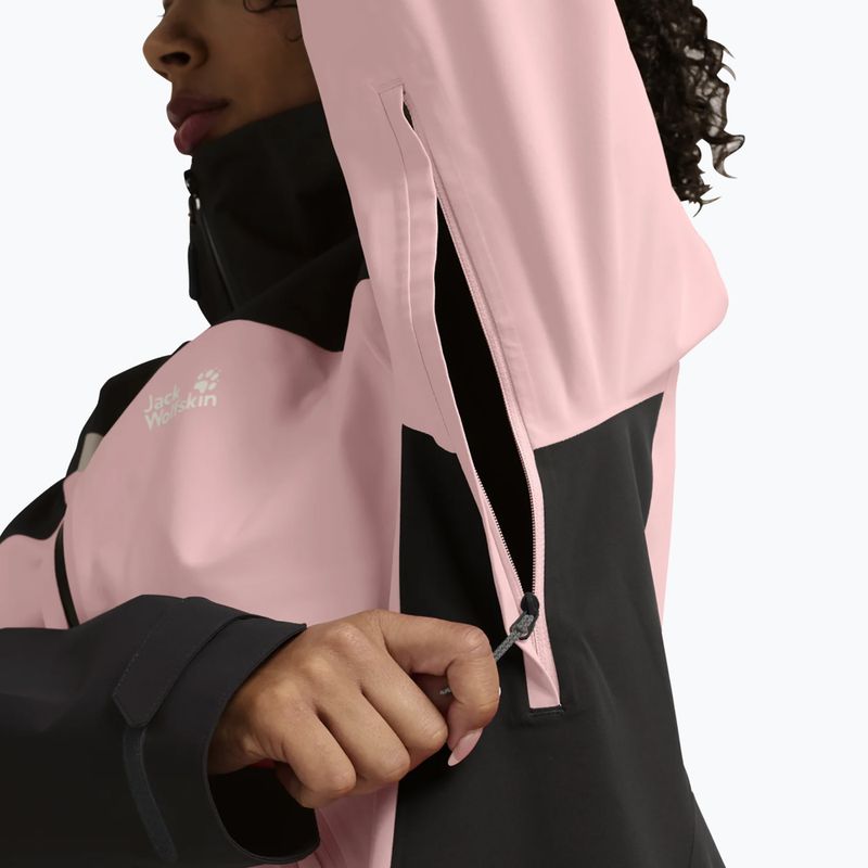 Női esőkabát Jack Wolfskin Rockpaw 3L rosegarden 5