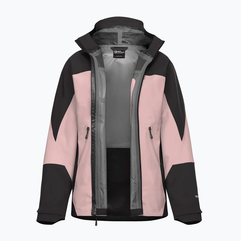 Női esőkabát Jack Wolfskin Rockpaw 3L rosegarden 9