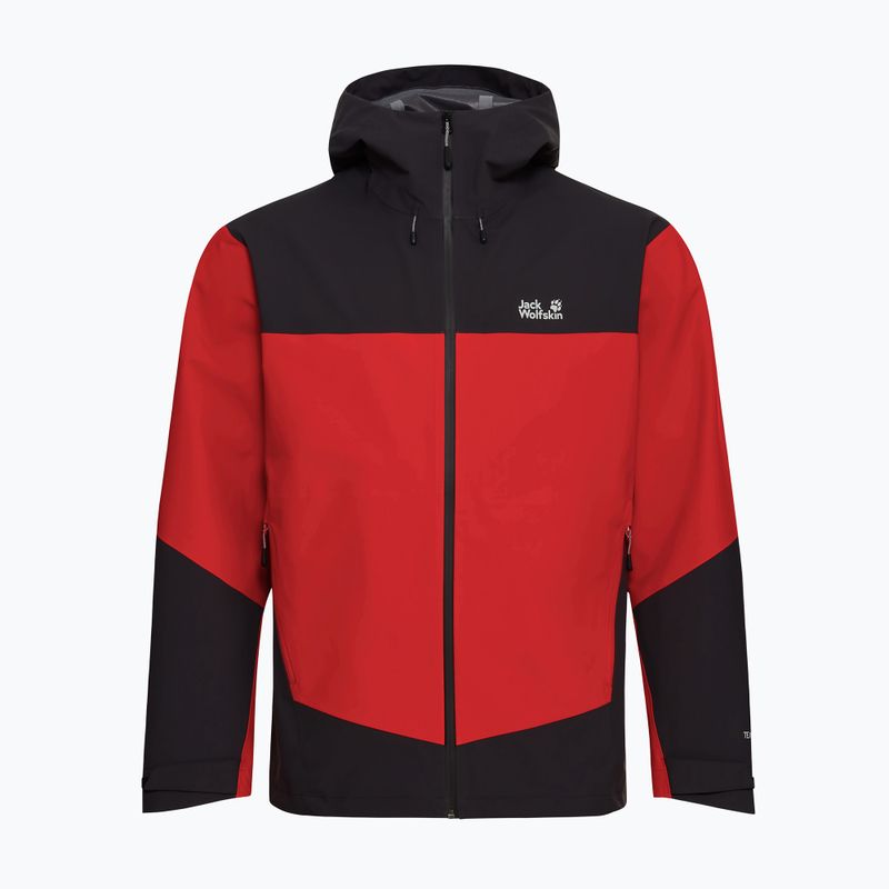 Férfi esőkabát Jack Wolfskin Rockpaw 3L siren red 7