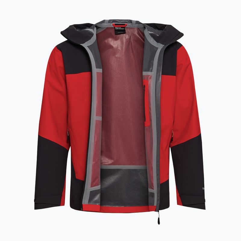 Férfi esőkabát Jack Wolfskin Rockpaw 3L siren red 9