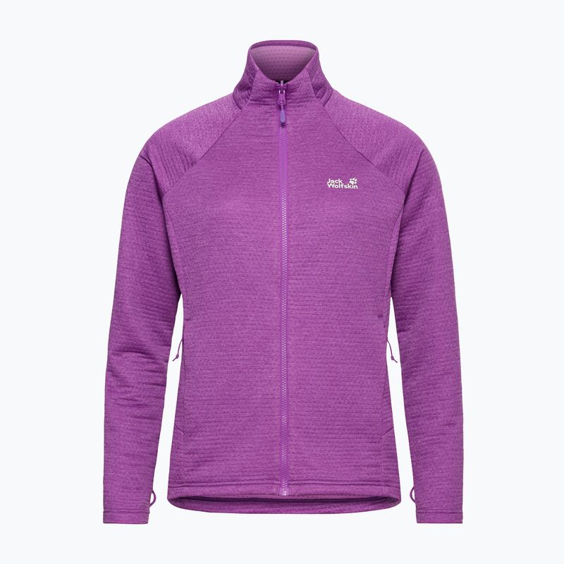 Női polár pulóver Jack Wolfskin Anytrail Full Zip freesia 7