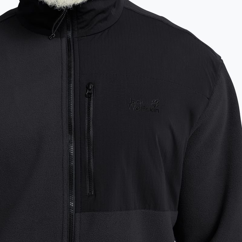 Férfi polár pulóver Jack Wolfskin Sumetro Full Zip black 5