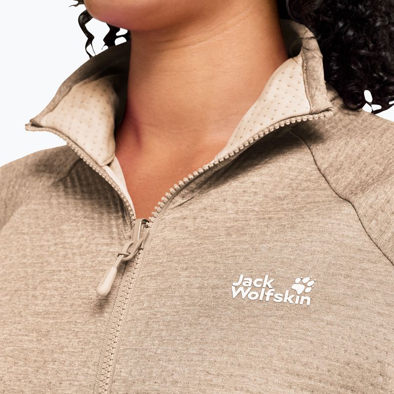 Női polár pulóver Jack Wolfskin Anytrail Full Zip oat 4