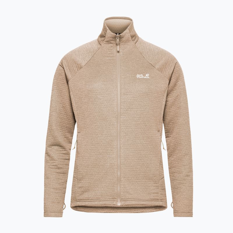 Női polár pulóver Jack Wolfskin Anytrail Full Zip oat 7