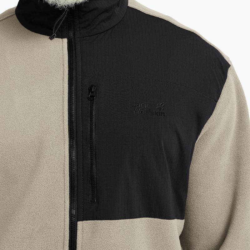 Férfi polár pulóver Jack Wolfskin Sumetro Full Zip oyster 5