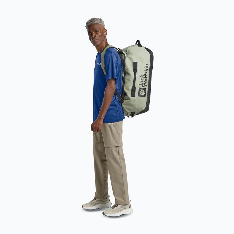 Férfi túrapóló Jack Wolfskin Tech T blue orchid 2