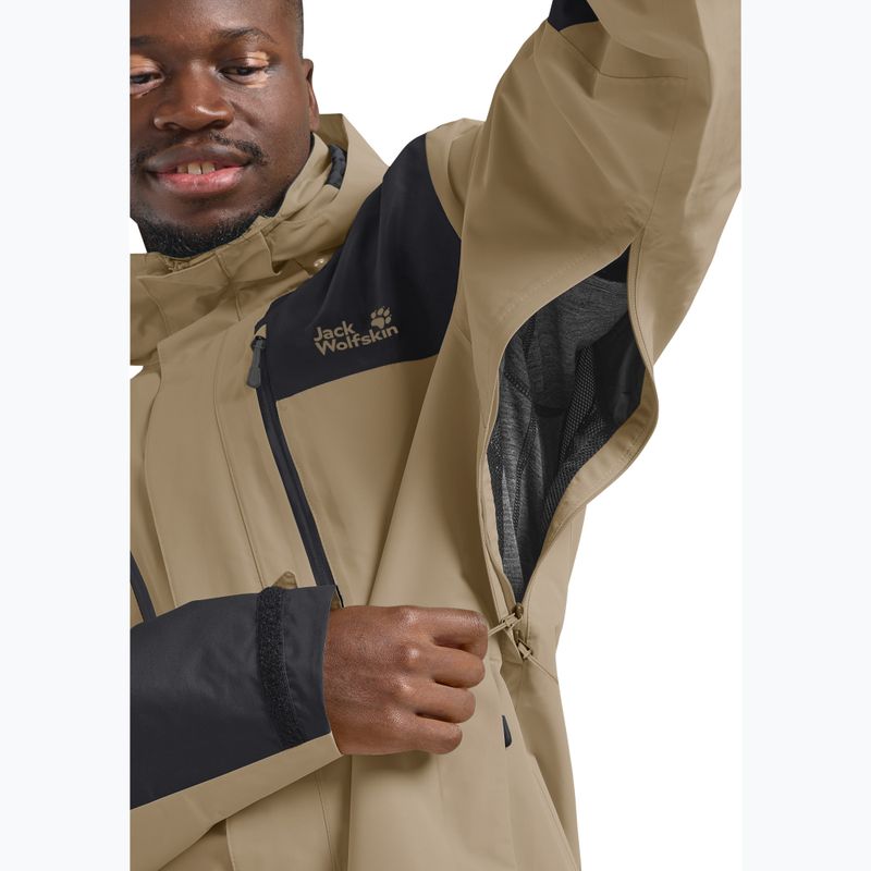 Férfi esőkabát Jack Wolfskin Jasper 2L hazel wood 5