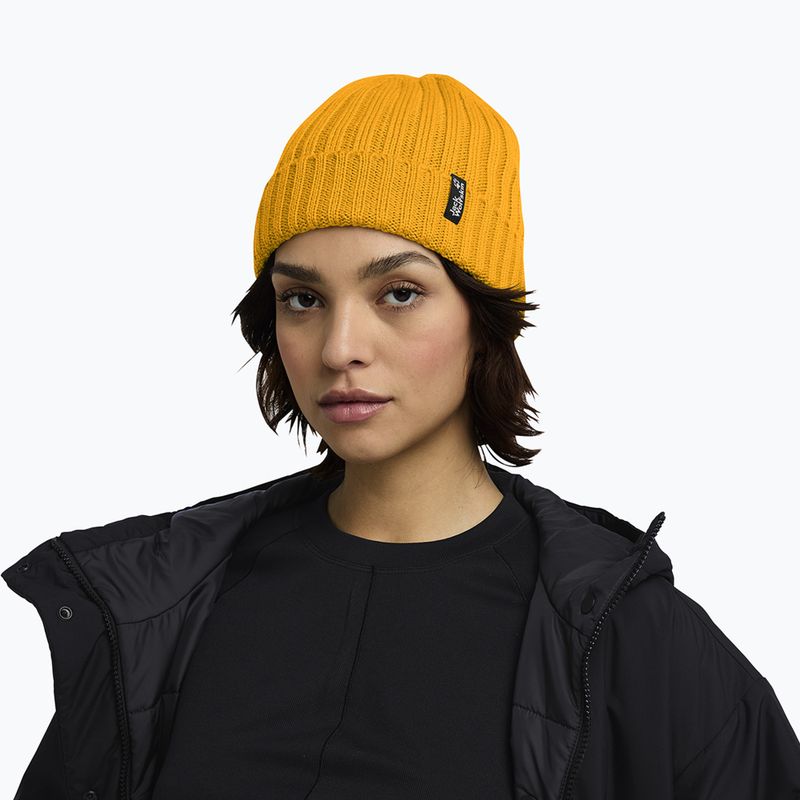 Téli sapka Jack Wolfskin Rib Knit burly yellow jw 6