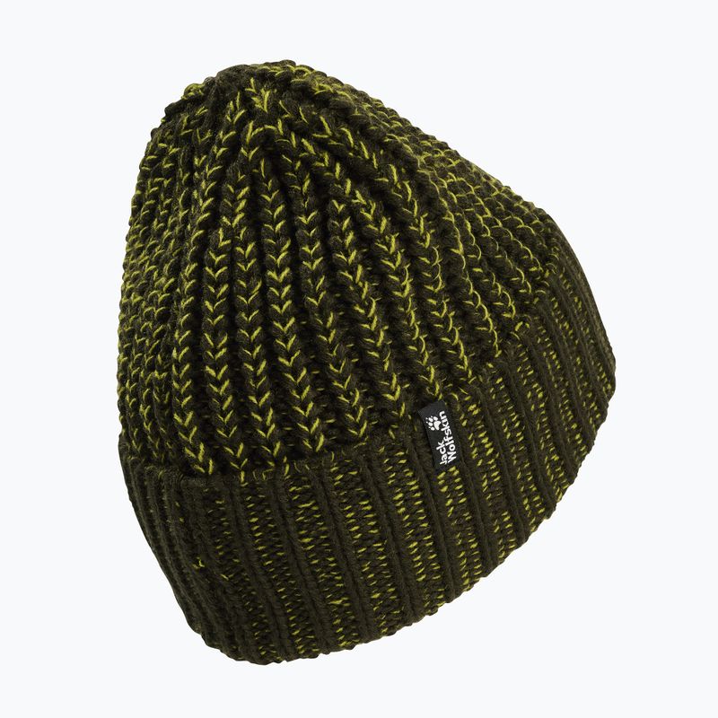 Téli sapka Jack Wolfskin Badge Beanie obsidian moss 2