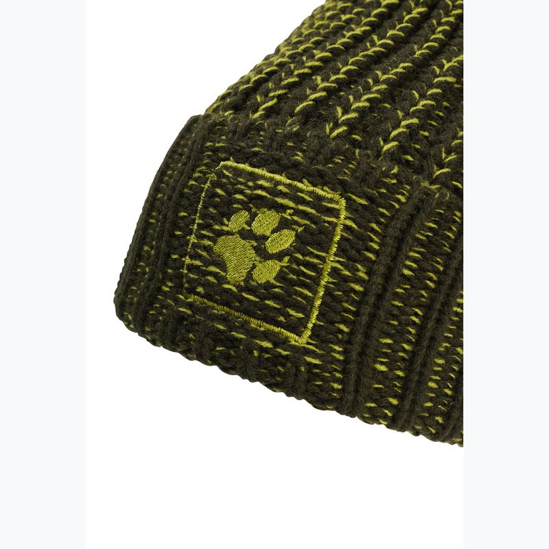 Téli sapka Jack Wolfskin Badge Beanie obsidian moss 3