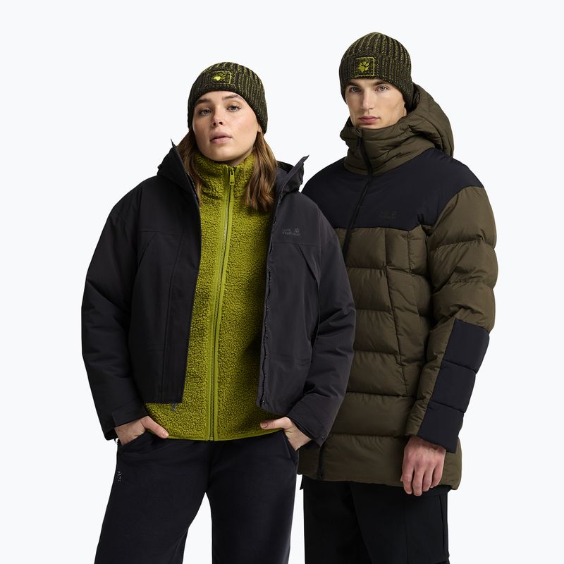 Téli sapka Jack Wolfskin Badge Beanie obsidian moss 4