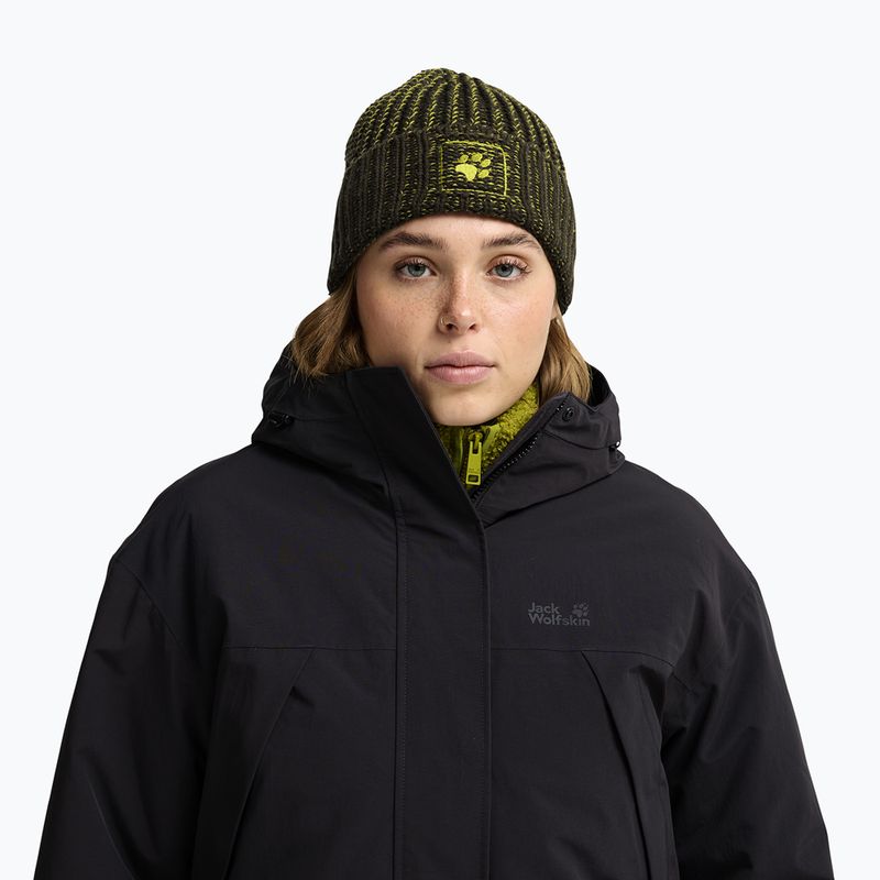 Téli sapka Jack Wolfskin Badge Beanie obsidian moss 5