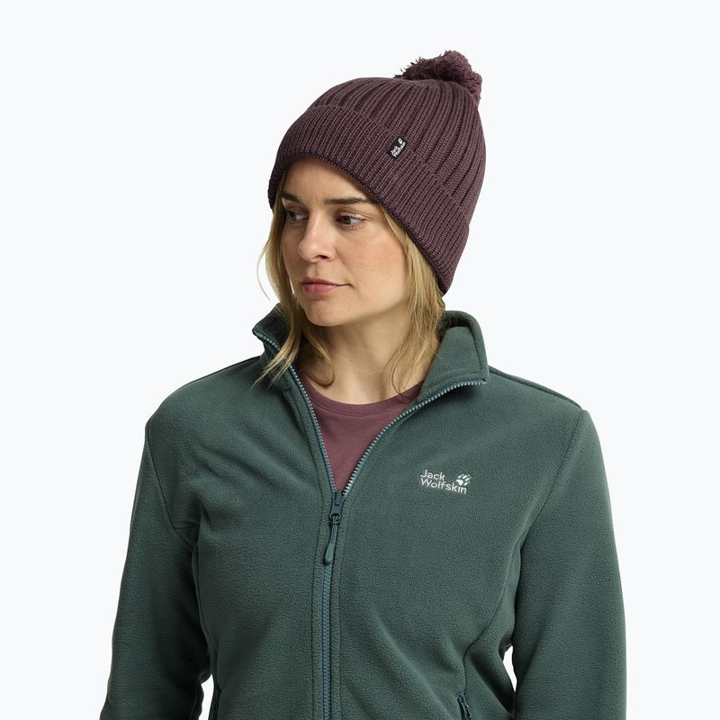 Téli sapka Jack Wolfskin Pom Pom Beanie sheer plum 5