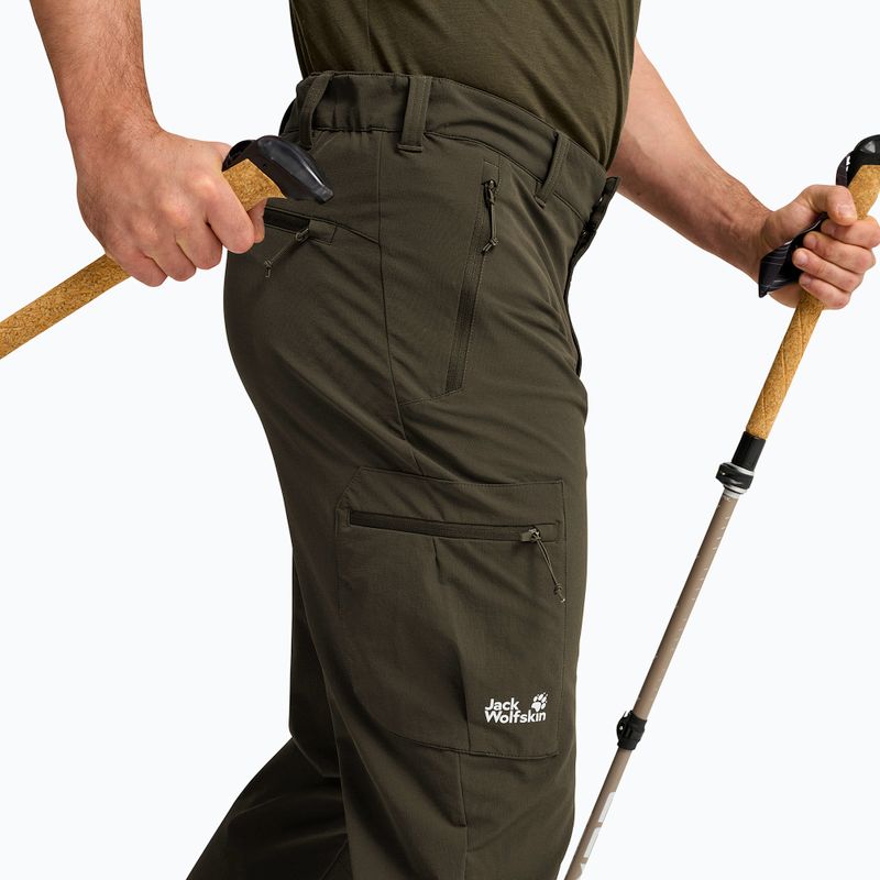 Férfi trekkingnadrág Jack Wolfskin Activate Flex obsidian moss 4