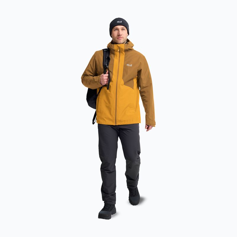 Férfi 3 az 1-ben kabát Jack Wolfskin Stonetrail 3In1 burly yellow jw 2