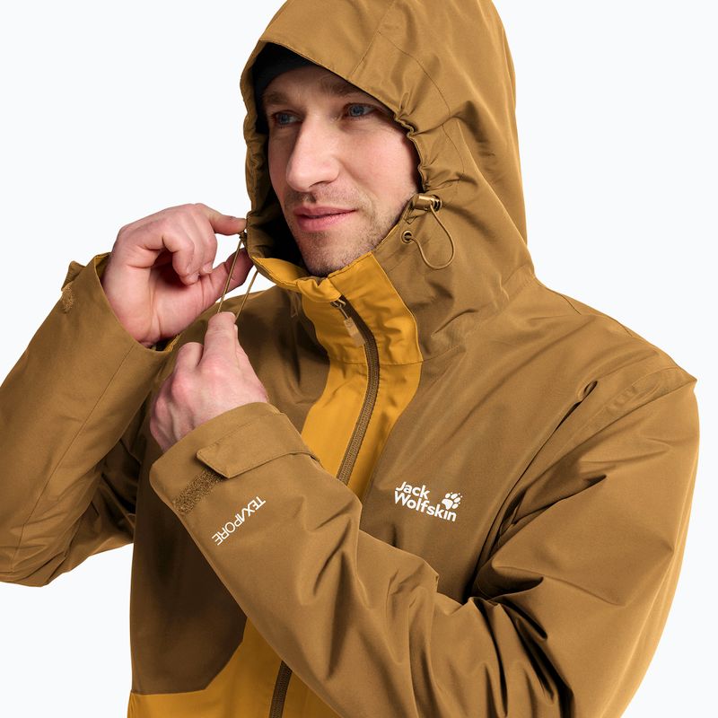 Férfi 3 az 1-ben kabát Jack Wolfskin Stonetrail 3In1 burly yellow jw 7