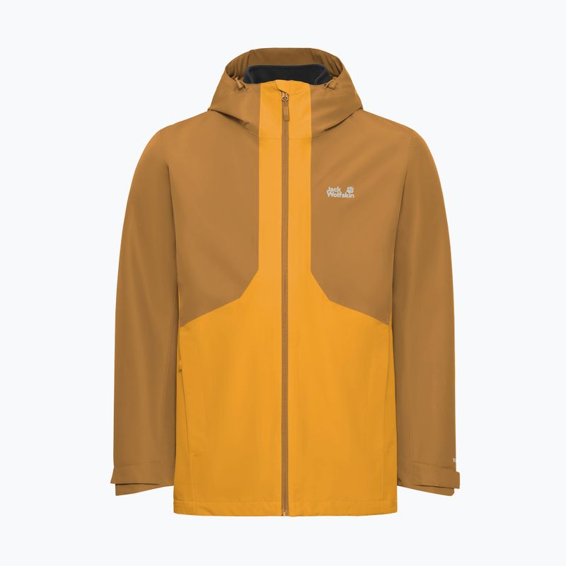 Férfi 3 az 1-ben kabát Jack Wolfskin Stonetrail 3In1 burly yellow jw 10