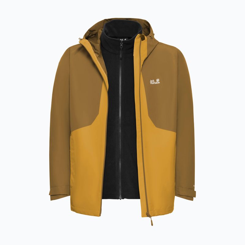 Férfi 3 az 1-ben kabát Jack Wolfskin Stonetrail 3In1 burly yellow jw 12