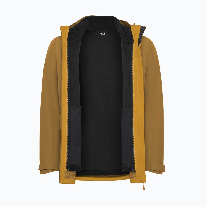Férfi 3 az 1-ben kabát Jack Wolfskin Stonetrail 3In1 burly yellow jw 13