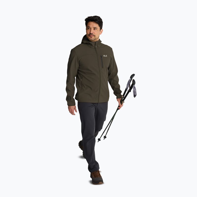 Férfi széldzseki Jack Wolfskin Wild Winds Hooded obsidian moss 2