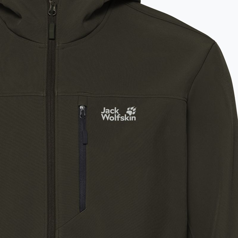 Férfi széldzseki Jack Wolfskin Wild Winds Hooded obsidian moss 6