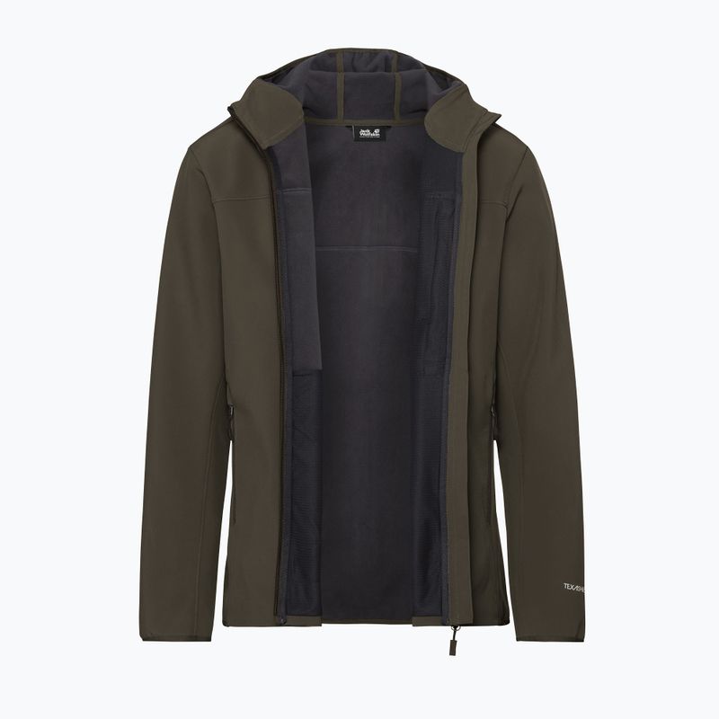 Férfi széldzseki Jack Wolfskin Wild Winds Hooded obsidian moss 9