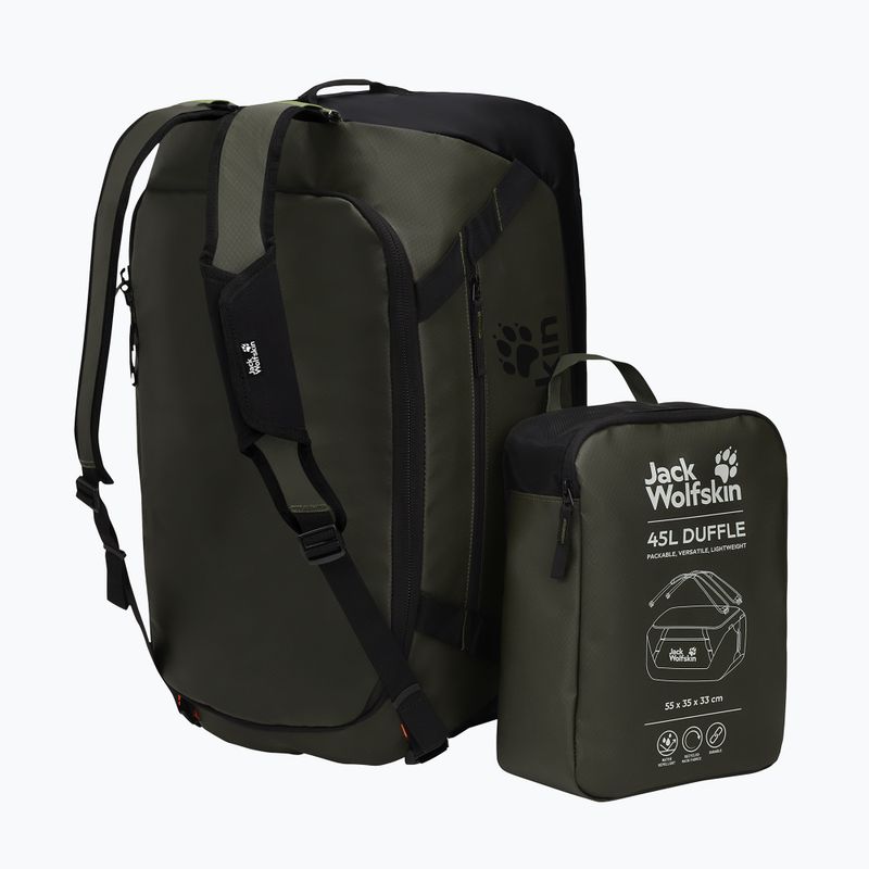 Utazótáska Jack Wolfskin Tecton Duffle 45 l rich olive 5