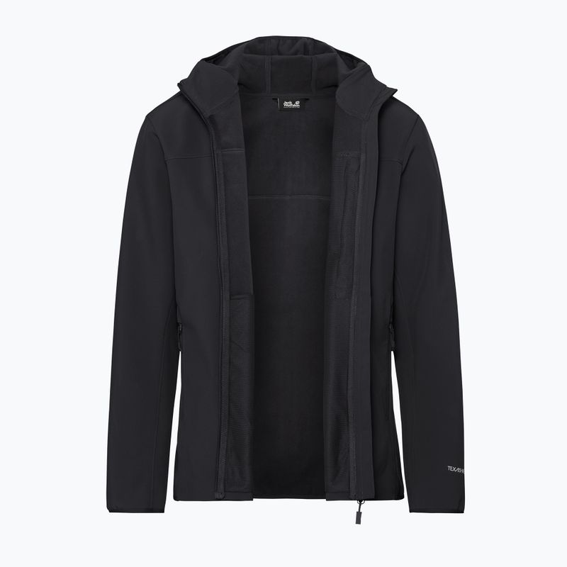 Férfi széldzseki Jack Wolfskin Wild Winds Hooded black 10