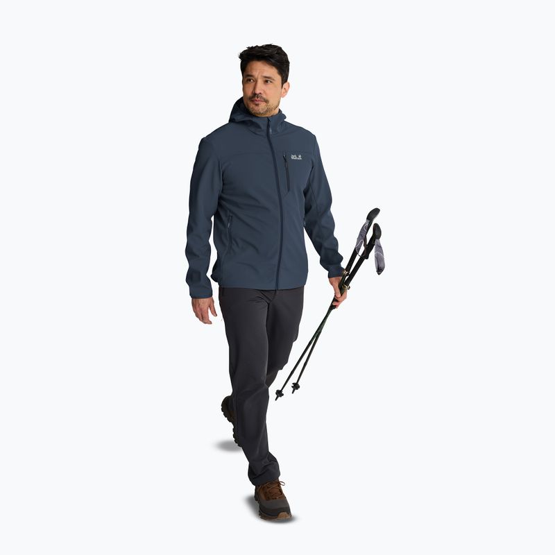 Férfi széldzseki Jack Wolfskin Wild Winds Hooded midnight sky 2