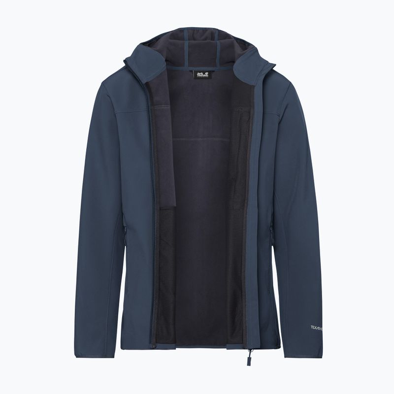 Férfi széldzseki Jack Wolfskin Wild Winds Hooded midnight sky 9