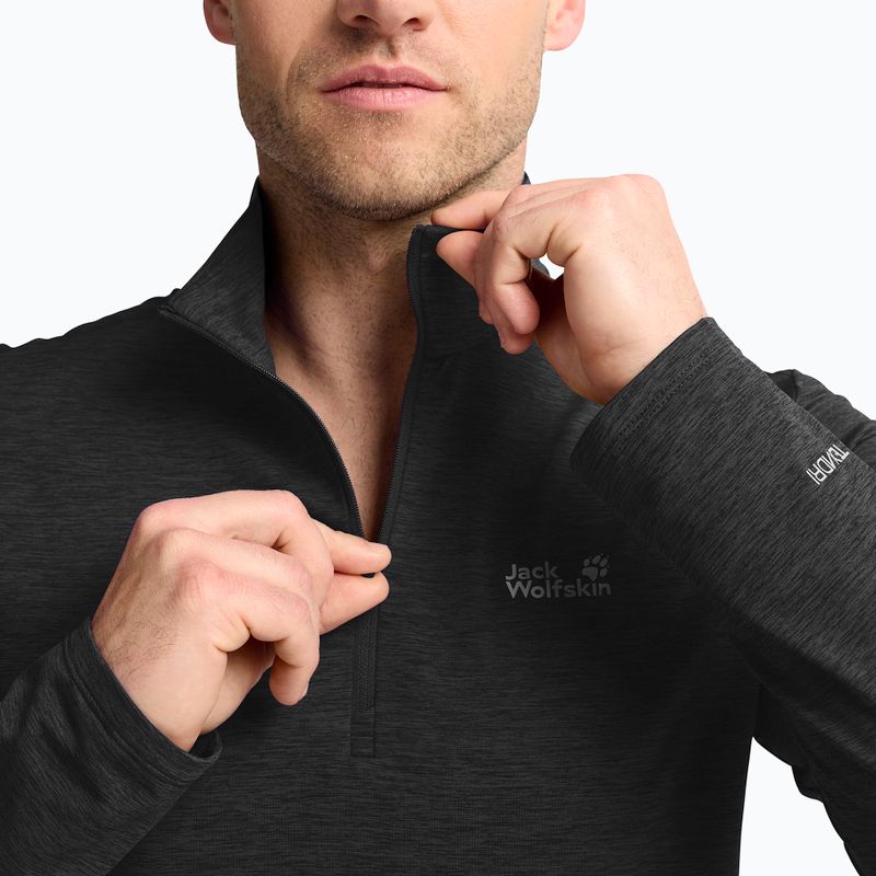Férfi polár pulóver Jack Wolfskin Trail Half Zip black 3