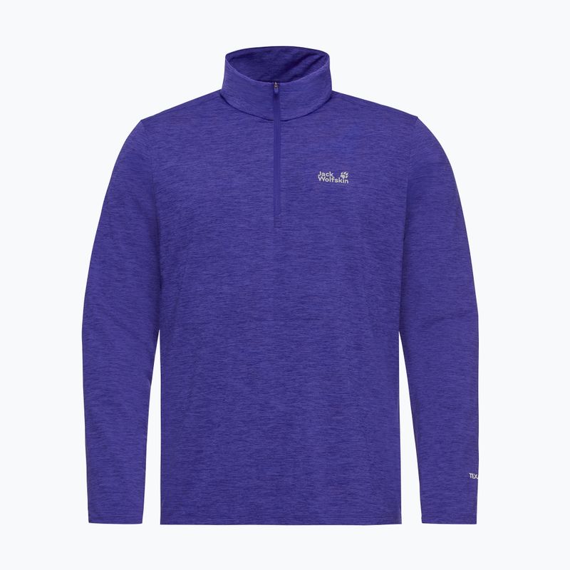 Férfi polár pulóver Jack Wolfskin Trail Half Zip glow ink 4
