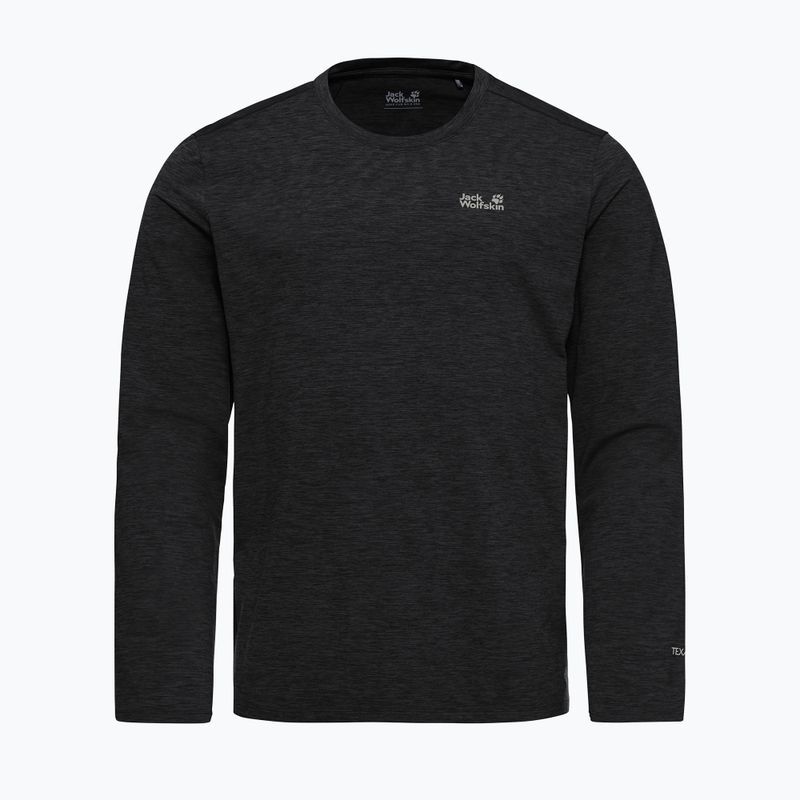 Férfi trekking longsleeve Jack Wolfskin Trail black 5