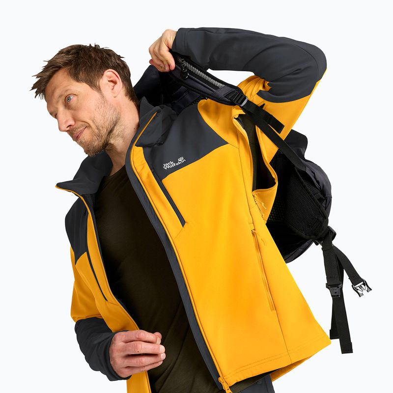 Férfi széldzseki Jack Wolfskin Jasper burly yellow jw 4
