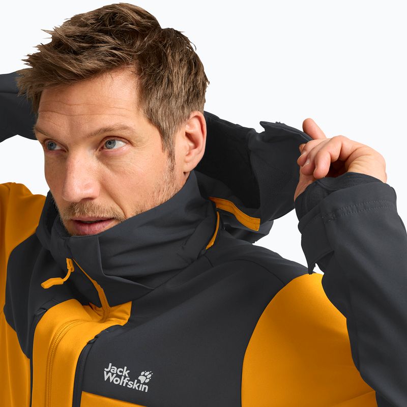 Férfi széldzseki Jack Wolfskin Jasper burly yellow jw 6