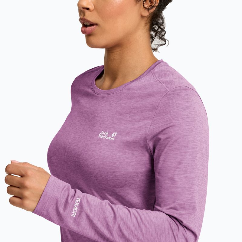 Női túra hosszú ujjú póló Jack Wolfskin Trail vivid orchid 3