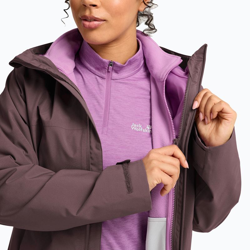 Női 3 az 1-ben kabát Jack Wolfskin Moonrise 2 3IN1 sheer plum 8
