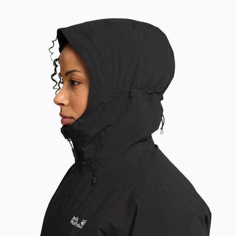 Női esőkabát Jack Wolfskin Heidelstein 2 Ins black 4