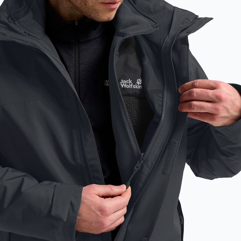 Férfi 3 az 1-ben kabát Jack Wolfskin Stonelite 3In1 phantom 7