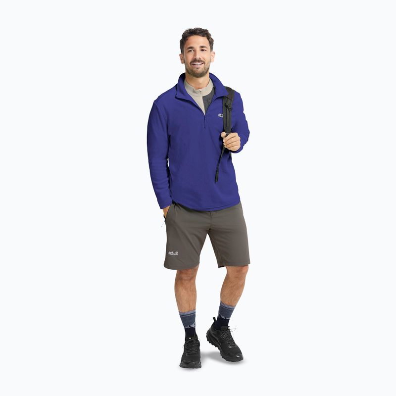 Férfi polár pulóver Jack Wolfskin Taunus 100 Full Zip glow ink 2