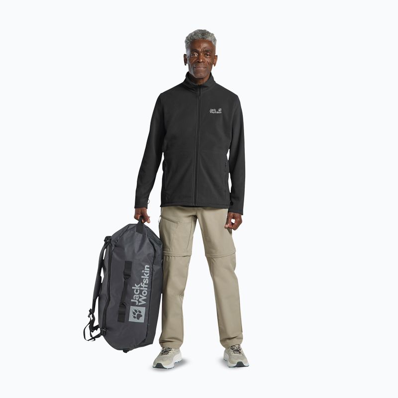 Férfi polár pulóver Jack Wolfskin Wild Rebel 200 Full Zip paw black 2