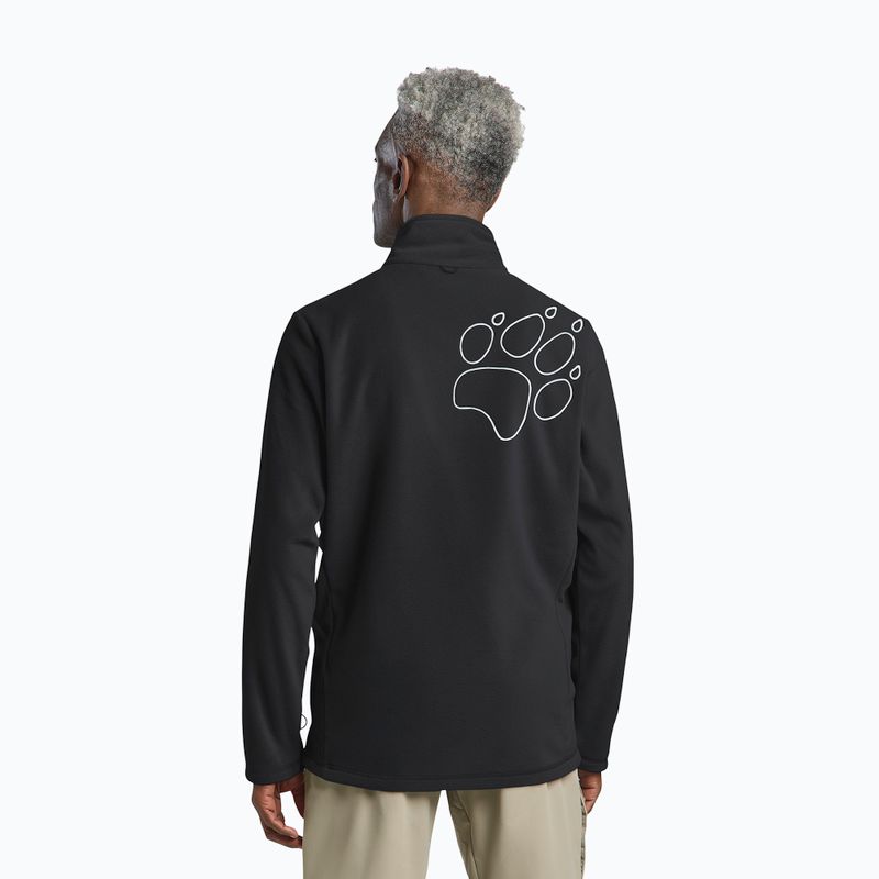 Férfi polár pulóver Jack Wolfskin Wild Rebel 200 Full Zip paw black 3