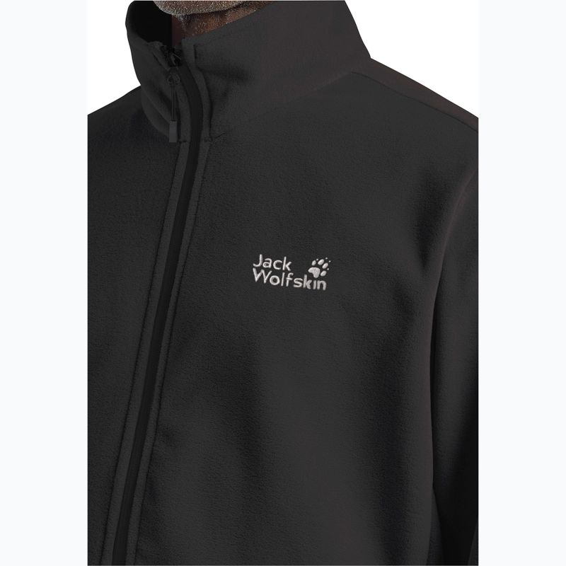 Férfi polár pulóver Jack Wolfskin Wild Rebel 200 Full Zip paw black 4