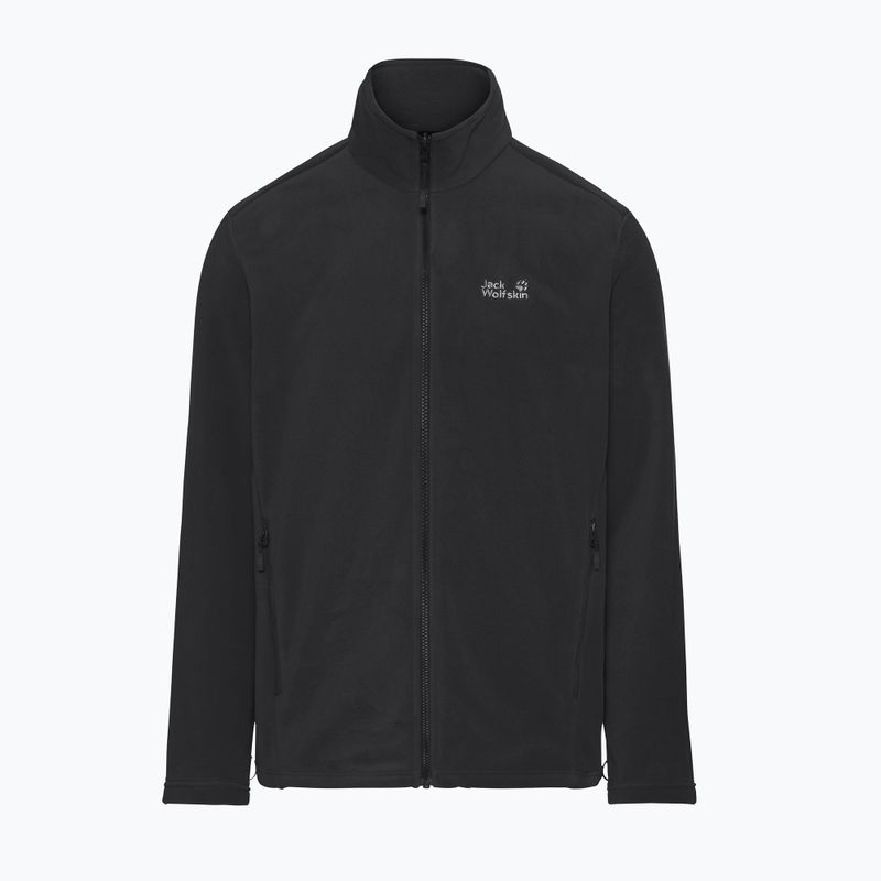 Férfi polár pulóver Jack Wolfskin Wild Rebel 200 Full Zip paw black 7