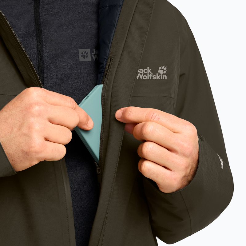 Férfi bélelt kabát Jack Wolfskin Wisper Ins obsidian moss 4