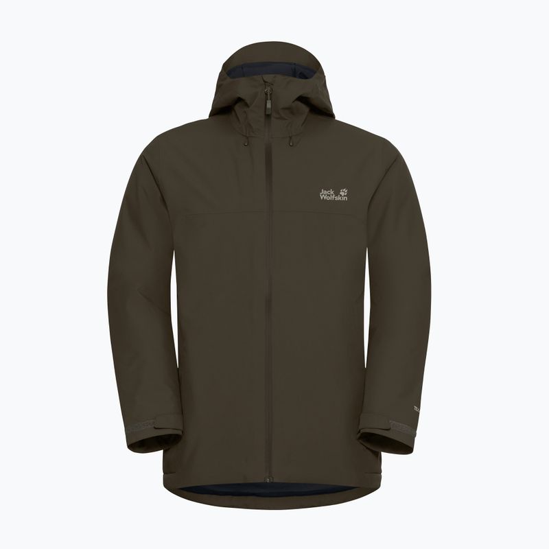 Férfi bélelt kabát Jack Wolfskin Wisper Ins obsidian moss 7