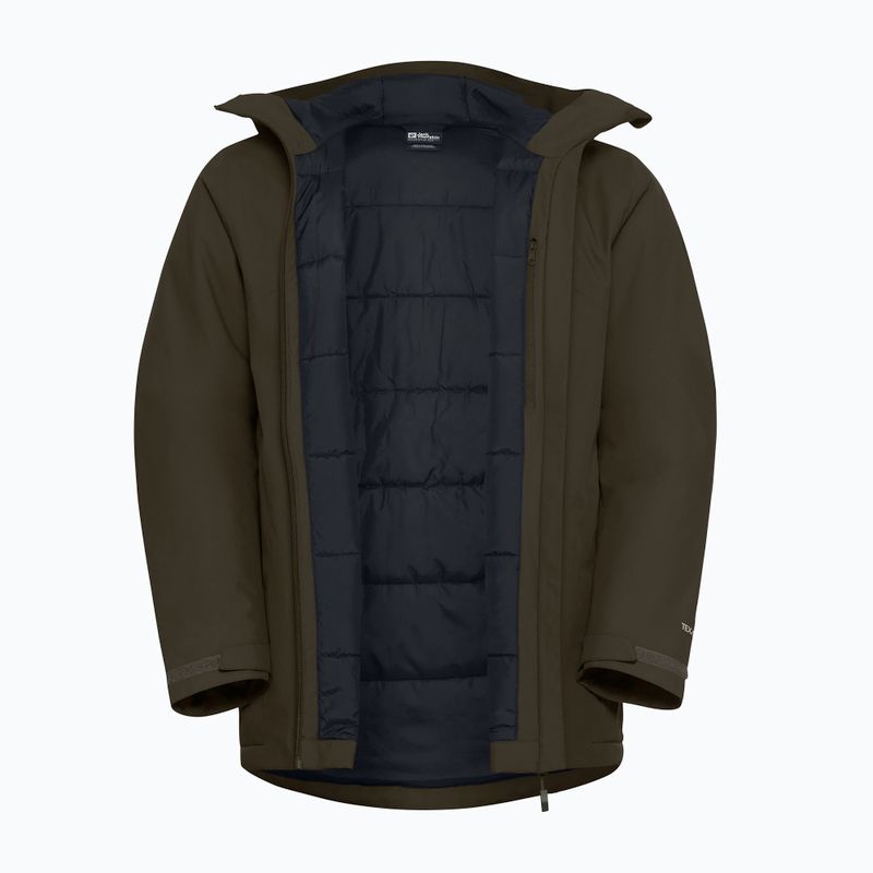 Férfi bélelt kabát Jack Wolfskin Wisper Ins obsidian moss 9
